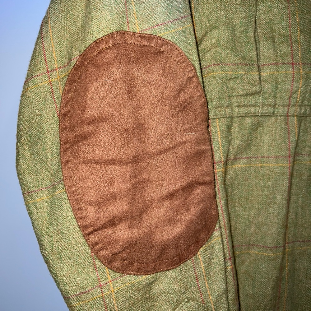 ORVIS Flannel Shirt Button Up Long Sleeve Elbow Pads Patch Plaid - Picture 2 of 8